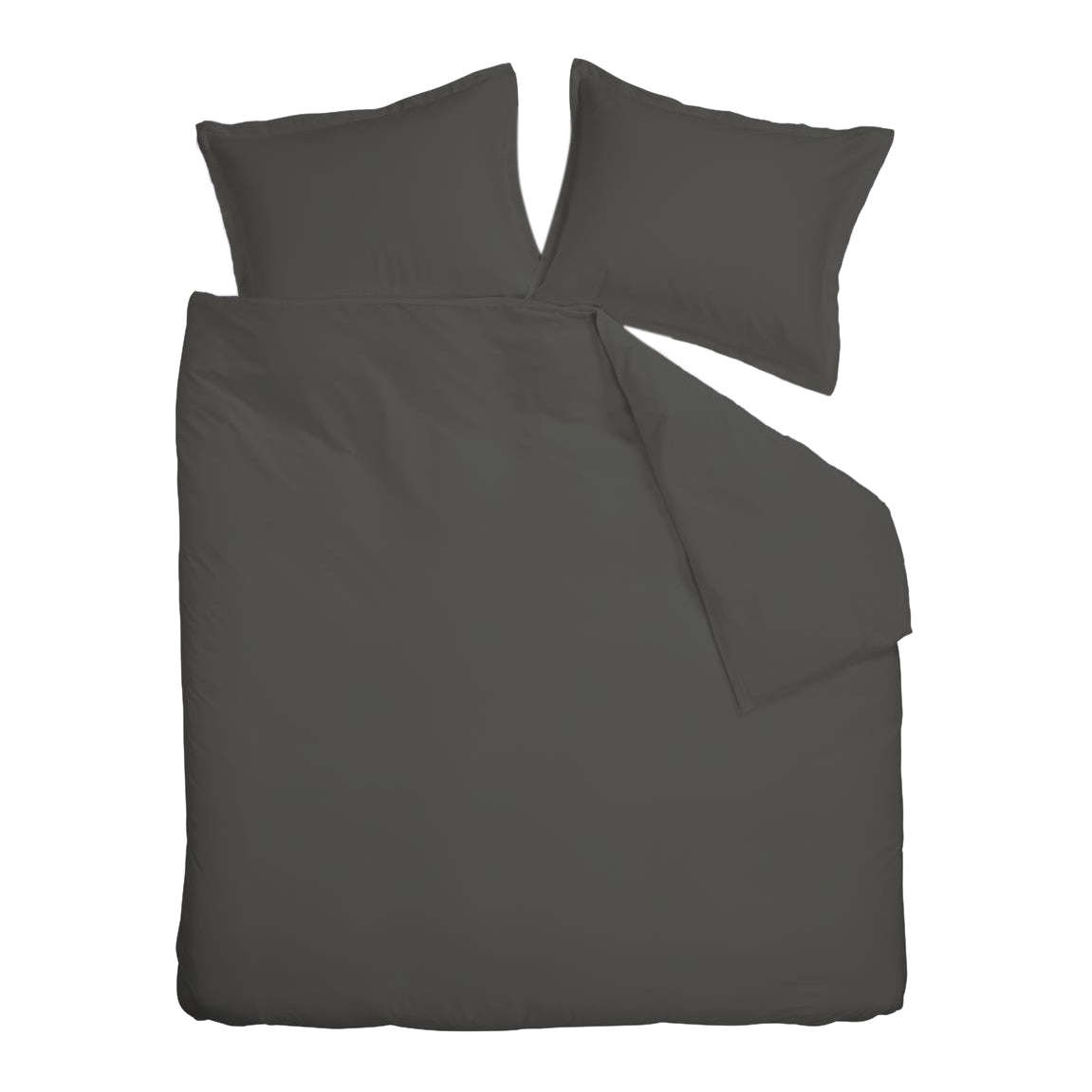 Ambiante Satin Dekbedovertrek 200 x 200/220 cm - Antraciet