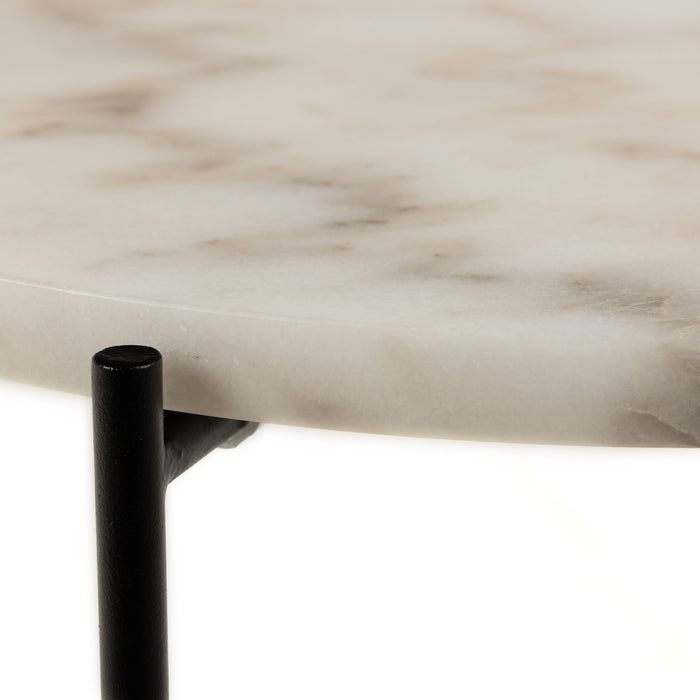 by fonQ Dainty Bijzettafel Ø 42 cm - Wit