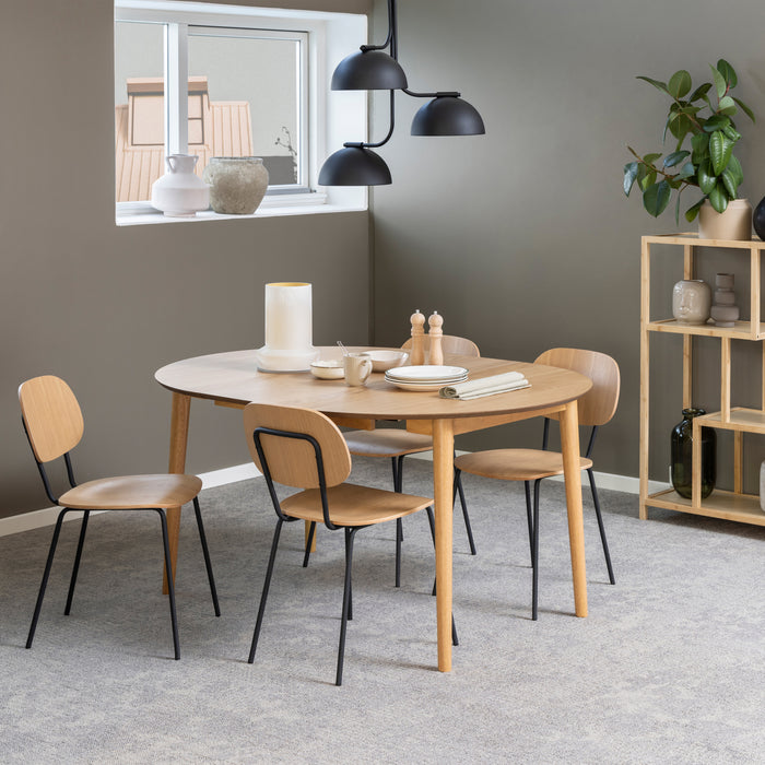 by fonQ Evolve Eettafel Uitschuifbaar - Ø 115 cm - Eiken