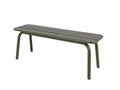 Metalen tuinbank Max 120 cm olijfgroen - zonder rugleuning