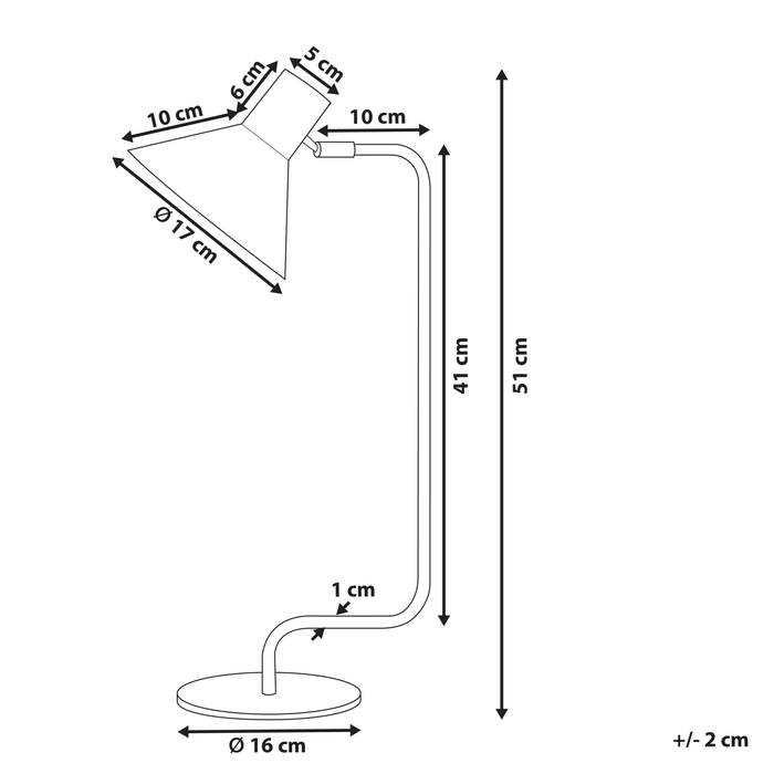 Beliani - RIMAVA - Tafellamp - Oranje - IJzer
