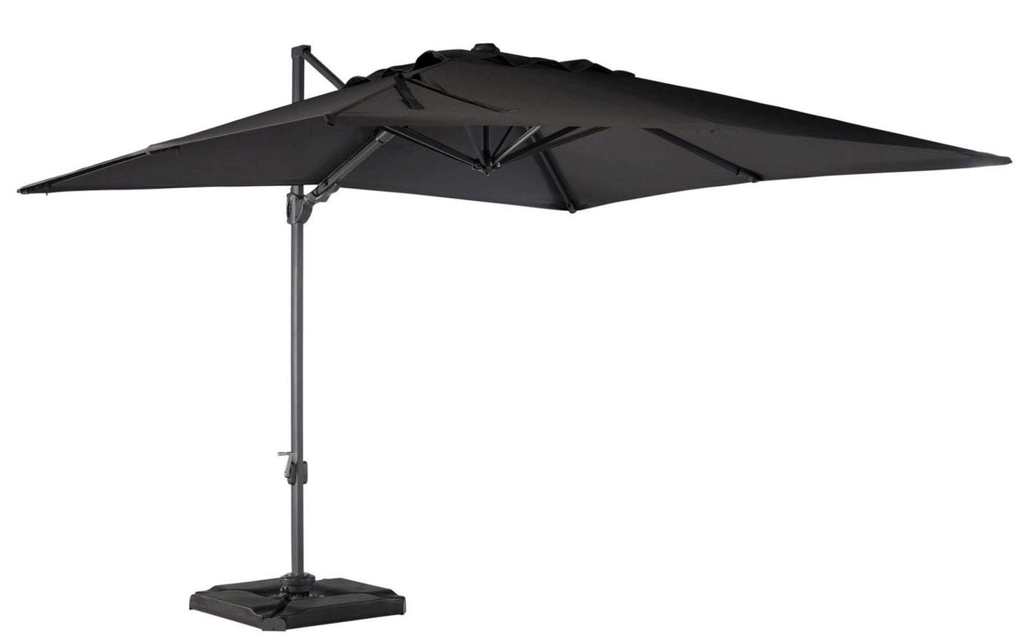 WOOOD Roma Zweefparasol Vierkant 300 X 300 Cm - Antraciet