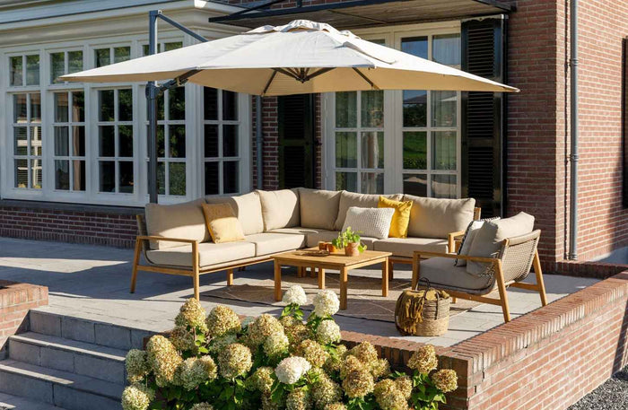 WOOOD Roma Zweefparasol Vierkant 300 X 300 Cm - Antraciet