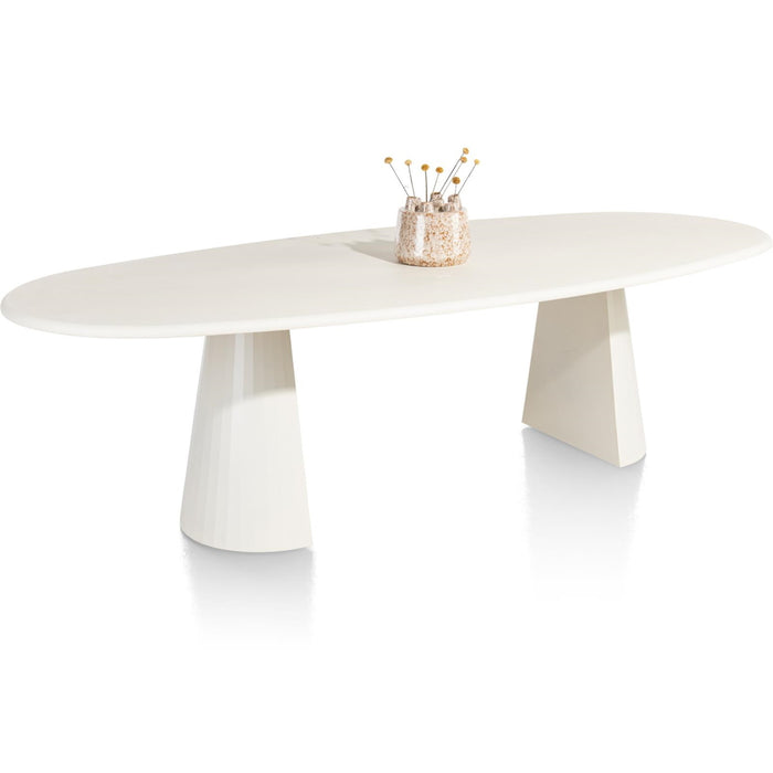 Xooon eetkamertafel LUND ovaal 210x120cm cone-poot nebbia