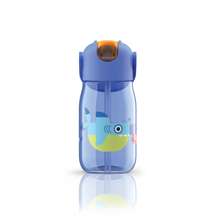 Zoku Drinkbeker Kids Flip met Rietje 415 ml Shark