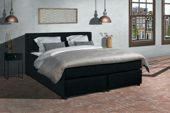 Mörgenn Boxspring Marseille - Pocketvering - Zwart - 180x220