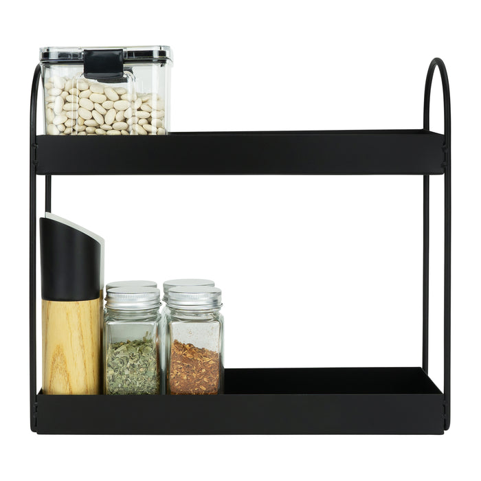 QUVIO Kruidenrek - 2 Laags - Metaal - Zwart