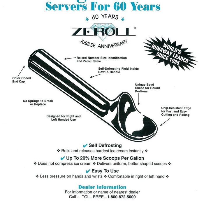 Zeroll Orginal Scoop Ijsschep - Goud - Ø55 mm - 20 Bollen Per Liter