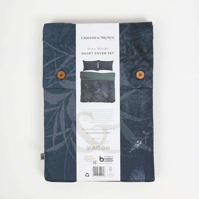 Graham & Brown Dekbedovertrek 220x230 - Restore Midnight