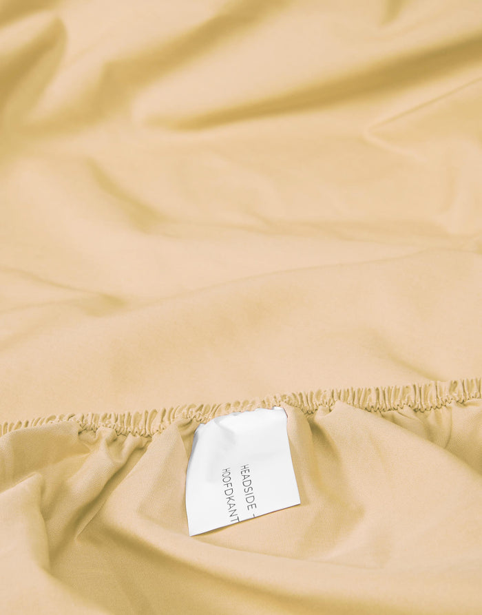 Essenza Minte Hoeslaken Yellow straw 90 x 200 cm