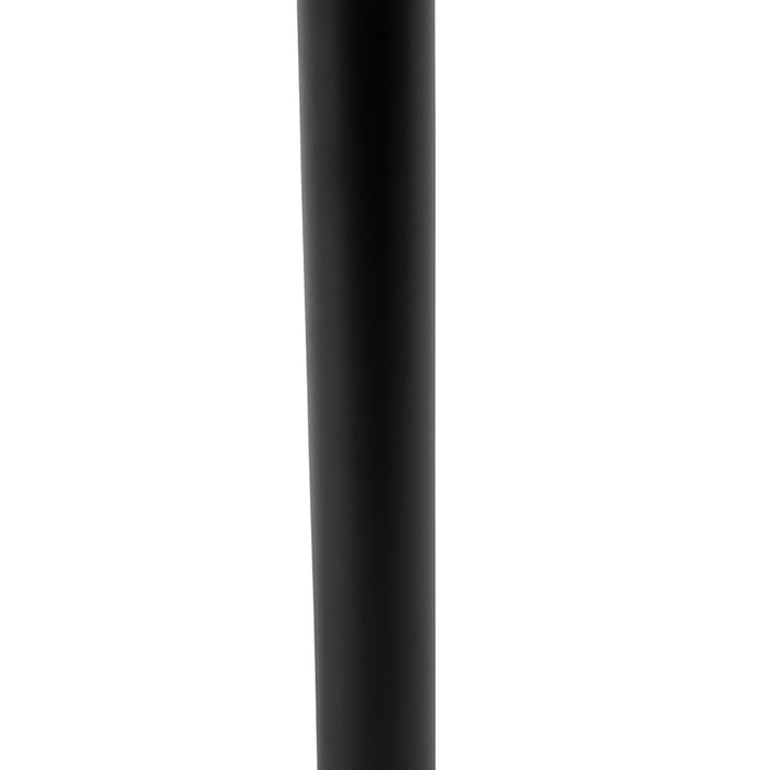 QAZQA Klassieke tafellamp zwart met granny kap roze 30 cm - Simplo