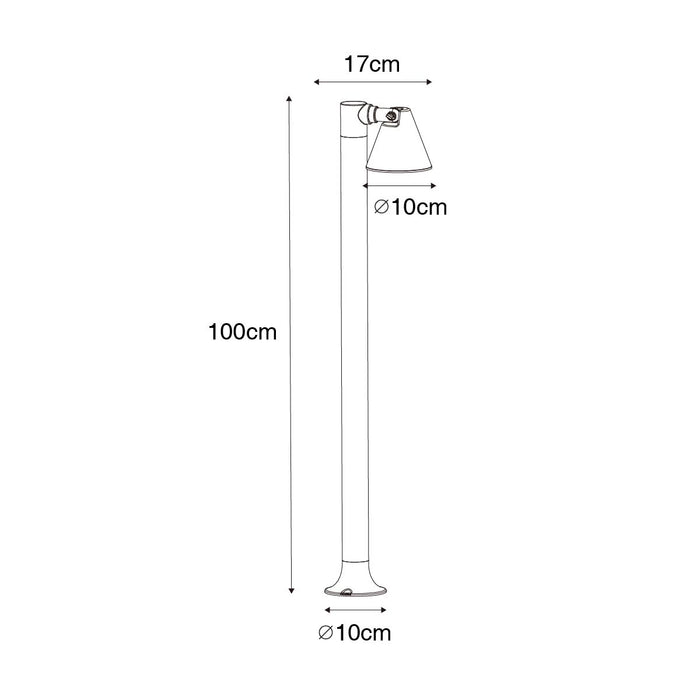 QAZQA Modern buiten paaltje roestbruin 100 cm IP44 verstelbaar -