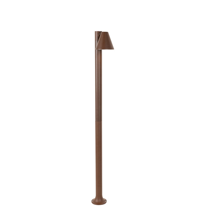 QAZQA Modern buiten paaltje roestbruin 100 cm IP44 verstelbaar -