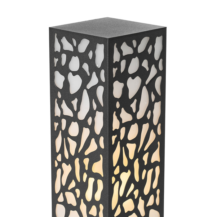 QAZQA Modern buiten paaltje zwart 40 cm IP44 - Nicole