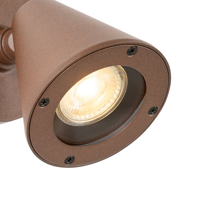 QAZQA Moderne buiten wandlamp roestbruin IP44 verstelbaar - Ciara