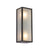 QAZQA Buiten wandlamp zwart met ribbel glas 2-lichts IP44 - Charlois