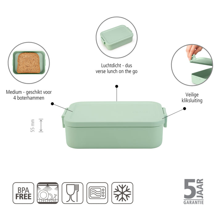 Brabantia Make & Take Lunchbox Medium - Kunststof - Jade Green