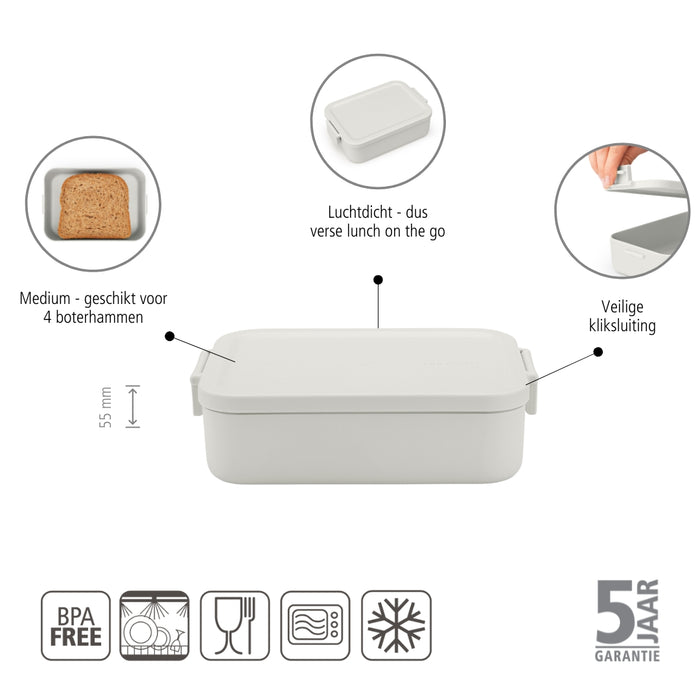 Brabantia Make & Take Lunchbox Medium - Kunststof - Light Grey
