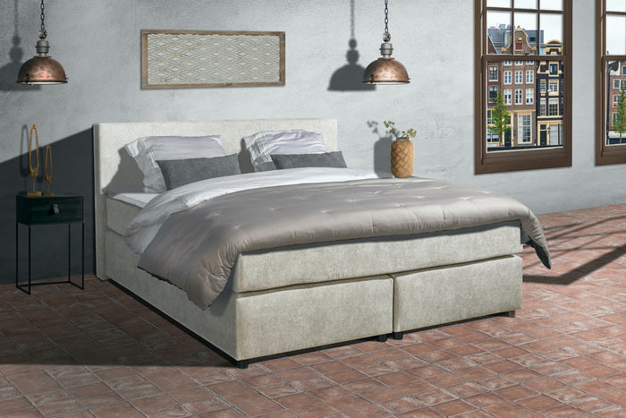 Mörgenn Boxspring Marseille - Pocketvering - Beige - 160x200