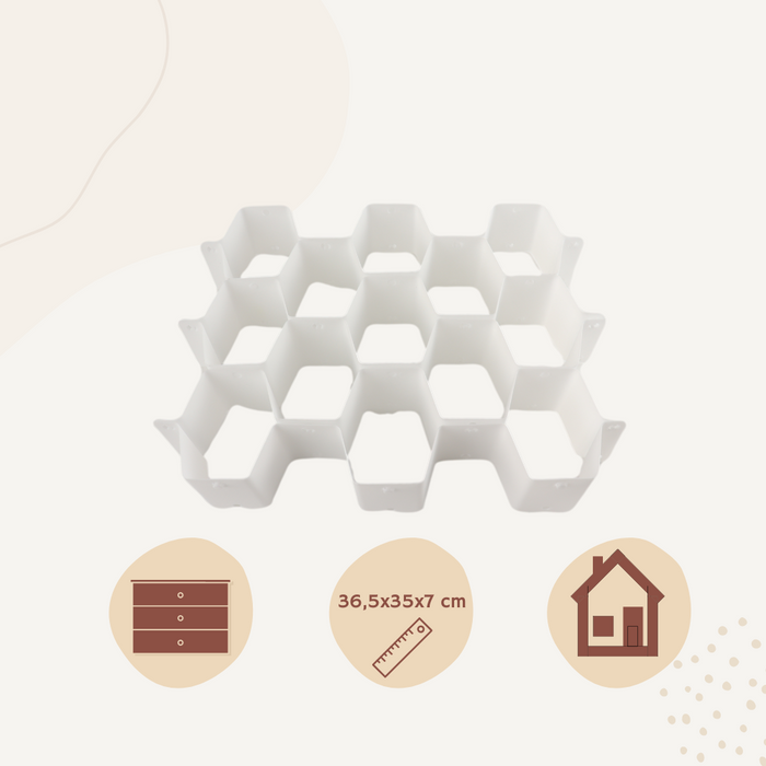 Orange85 Organizer Opbergsysteem Opbergen Lade 6-delig Accessoires Wit