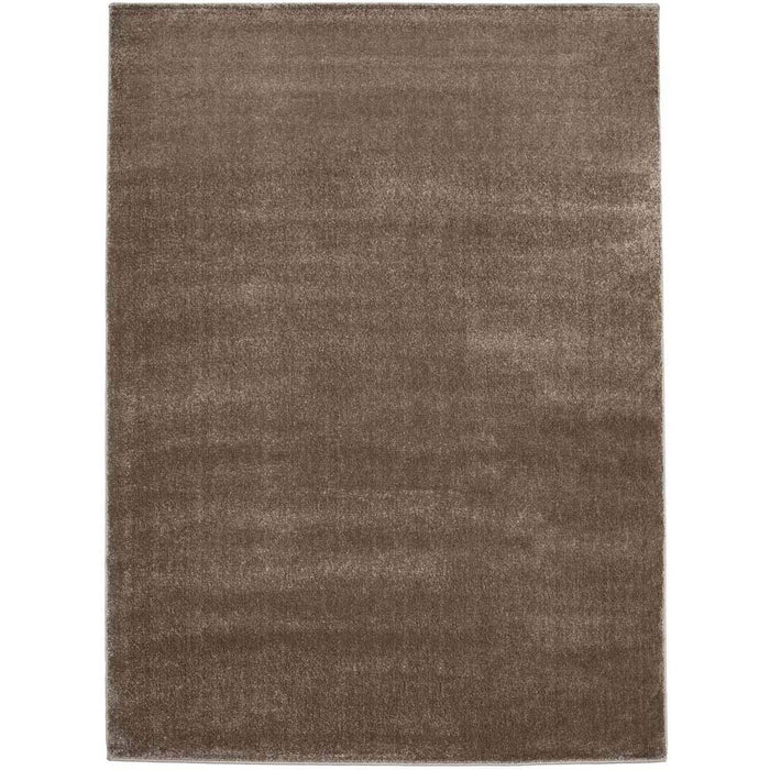 Tapeso Effen vloerkleed velours Gala - bruin - 240x340 cm