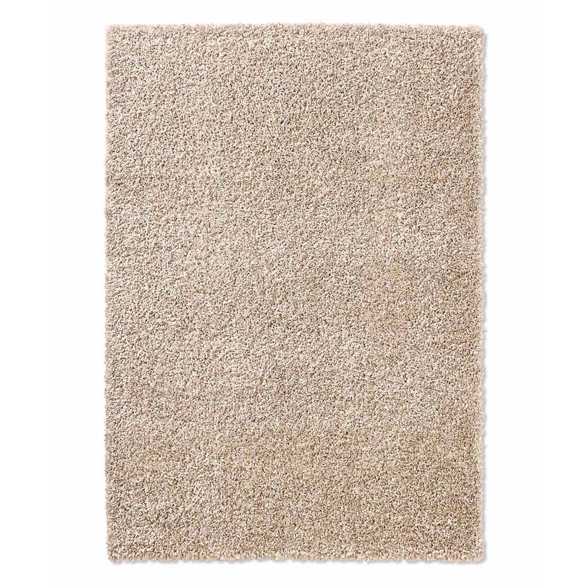 Tapeso Hoogpolig vloerkleed effen Classic - beige - 200x290 cm