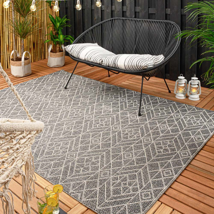 Boho&me Buitenkleed Jupiter - grijs|crème - 200x300 cm