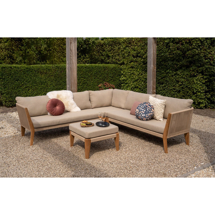 WOOOD San Remo Loungeset Buiten - Teak - Naturel - 70x240x240