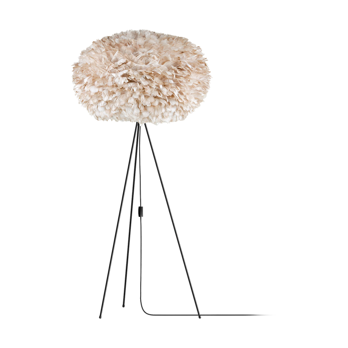 Umage Eos X-large vloerlamp light brown - met tripod zwart - Ø 75 cm