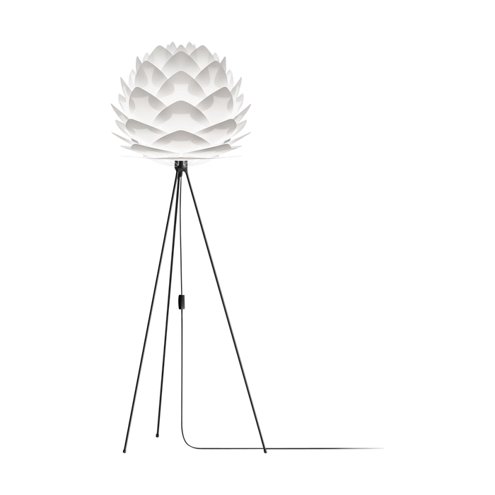 Umage Silvia Medium vloerlamp white - met tripod zwart - Ø 50 cm