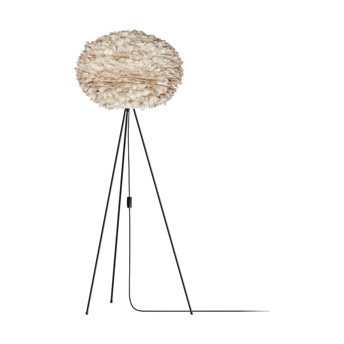 Umage Eos Large vloerlamp light brown - met tripod zwart - Ø 65 cm