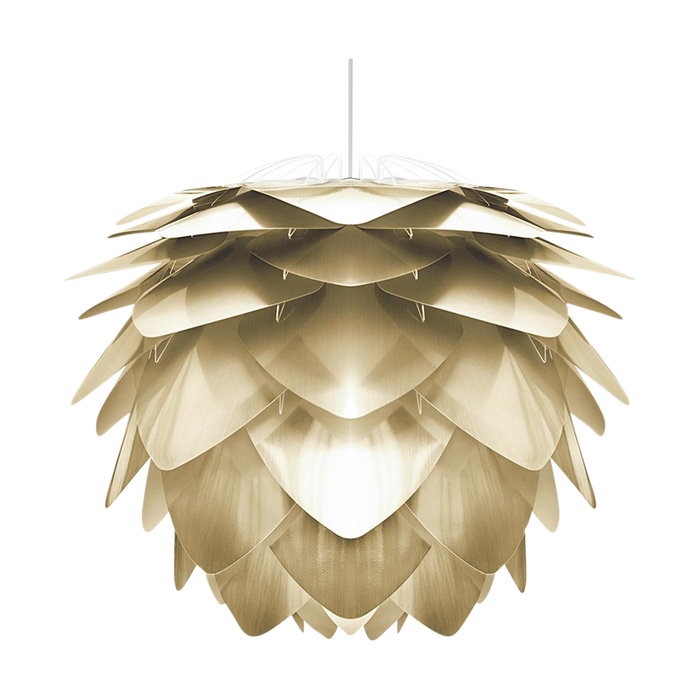 Umage Silvia Medium hanglamp brushed brass - met koordset wit - Ø 50