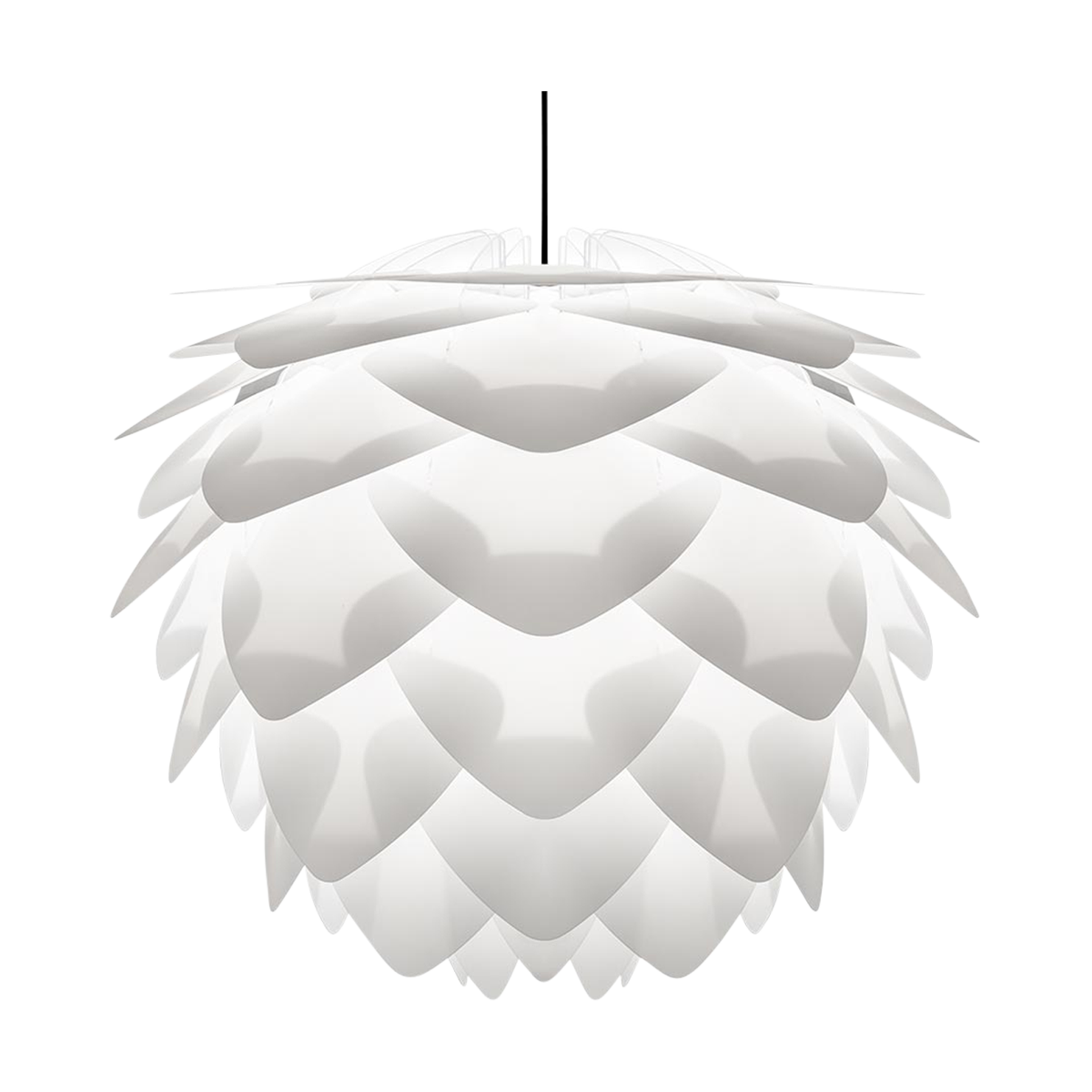 Umage Silvia Medium hanglamp white - met koordset zwart - Ø 50 cm