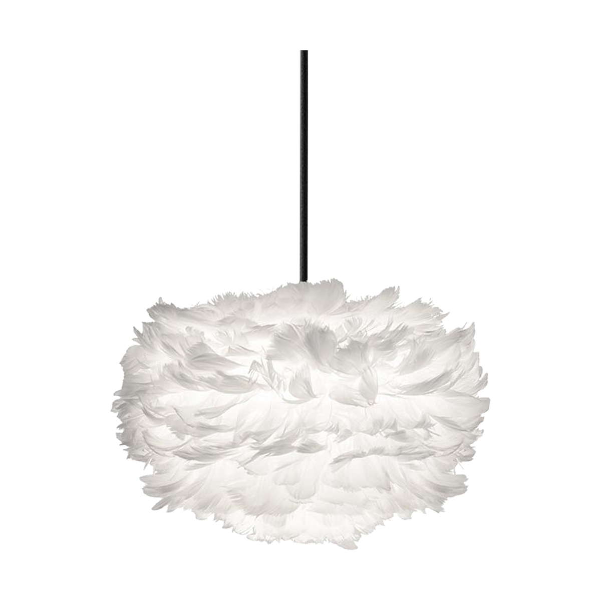 Umage Eos Mini hanglamp white - met koordset zwart - Ø 35 cm