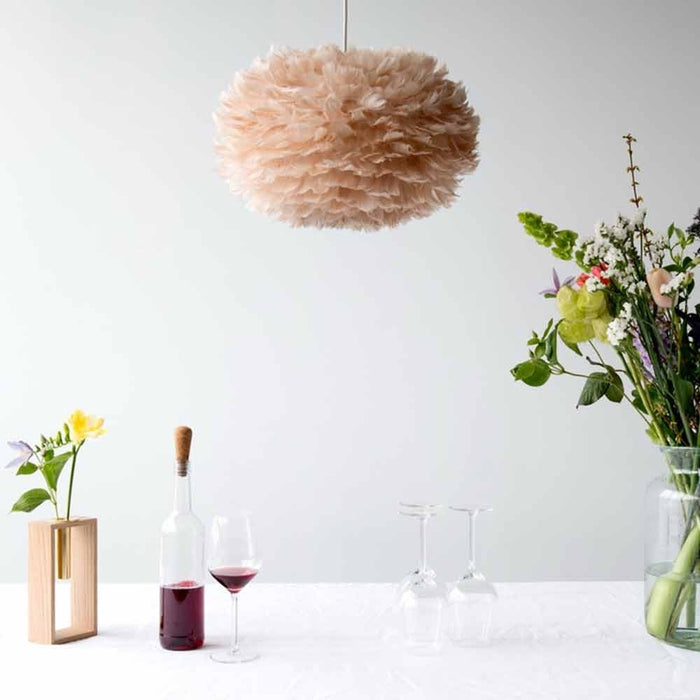 Umage Eos Mini hanglamp light brown - met koordset wit - Ø 35 cm