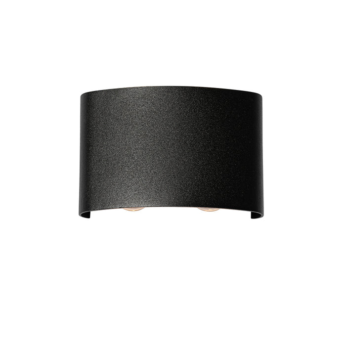QAZQA Buiten wandlamp zwart incl. LED 4-lichts IP54 - Silly
