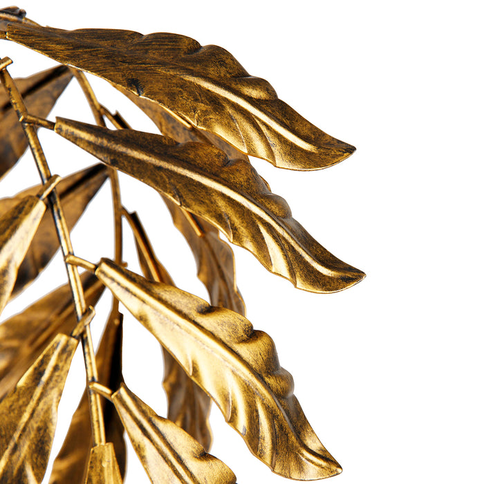 QAZQA Vintage vloerlamp antiek goud met kap groen - Linden