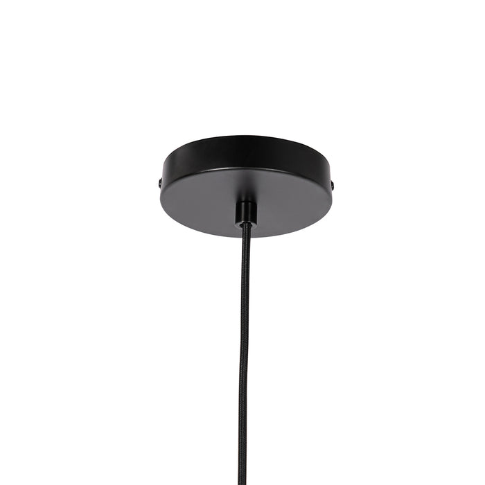 QAZQA Design hanglamp zwart met goud en smoke glas - Kyan