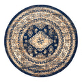 Interieur05 Vloerkleed Vintage Aila Blauw Rond 160cm