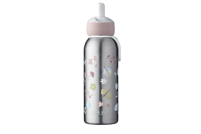 Isoleerfles flip-up Campus 350 ml - Flowers & butterflies