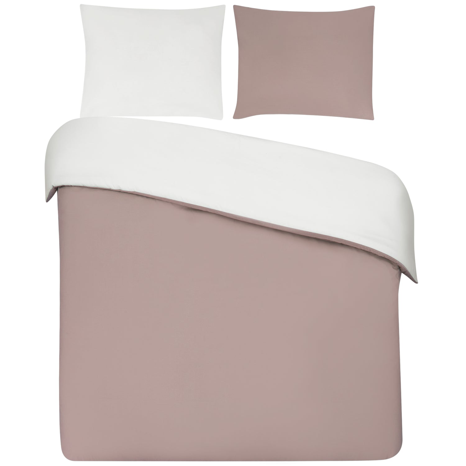 Dekbedovertrek My Luxe. percal katoen 240x200|220 - roze wit