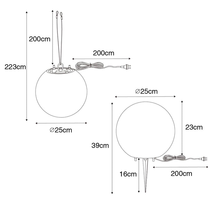 QAZQA Moderne buitenlamp wit 25 cm IP65 - Nura