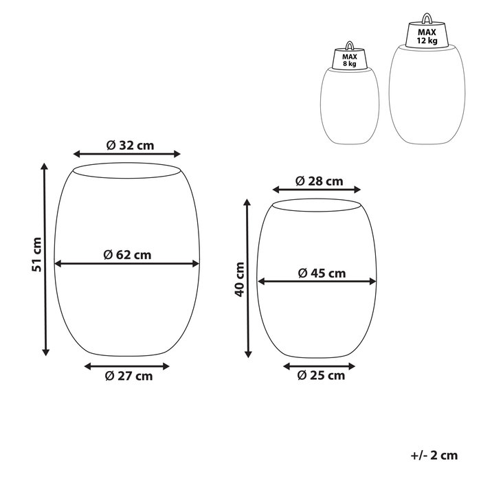 Beliani-UHANA-Bijzettafel set van 2-Zwart-Synthetisch materiaal