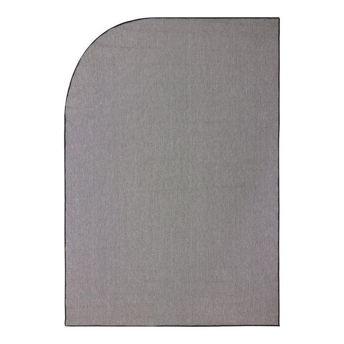 Eva Interior Buitenkleed Mono Zwart Ronde Hoek 200x290cm