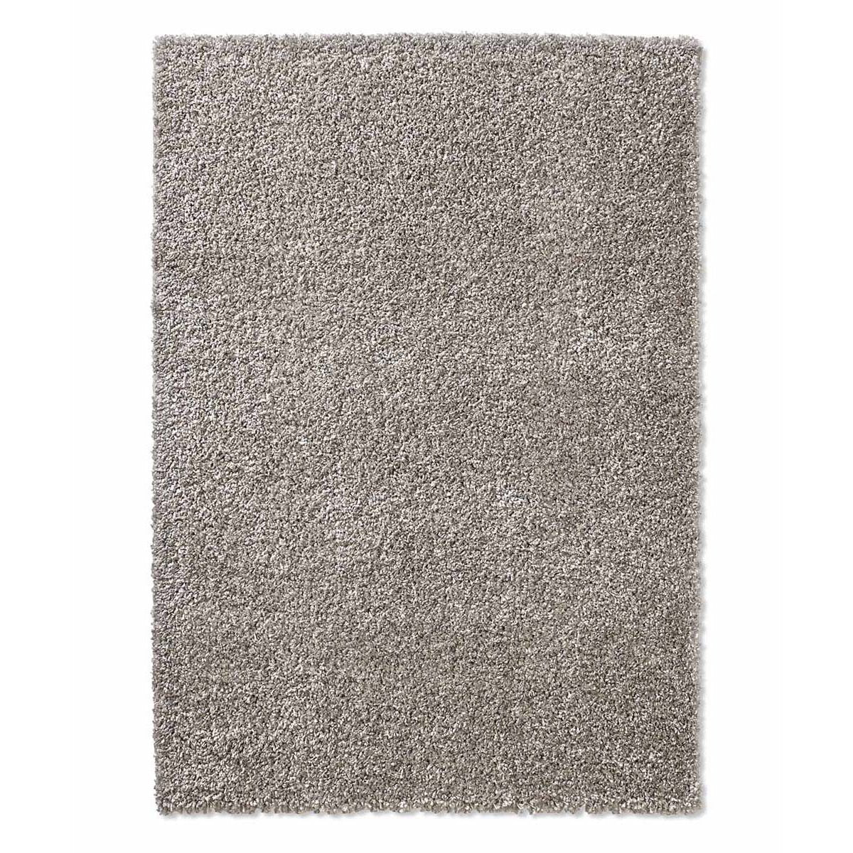 Tapeso Hoogpolig vloerkleed effen Classic - grijs - 160x230 cm