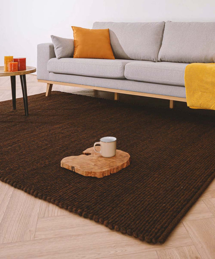 Nordic Weavers Wollen vloerkleed Lett - cacao - 200x290 cm
