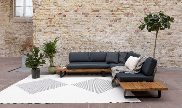Eva Interior Buitenkleed Kite Zwart  160x230cmm
