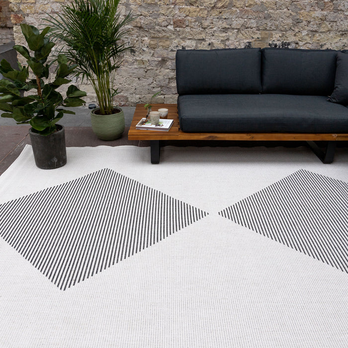 Eva Interior Buitenkleed Kite Zwart  160x230cmm