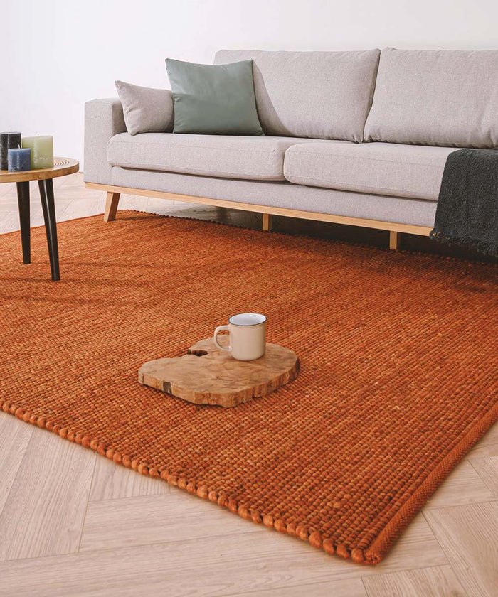 Nordic Weavers Wollen vloerkleed Lett - cognac - 200x290 cm