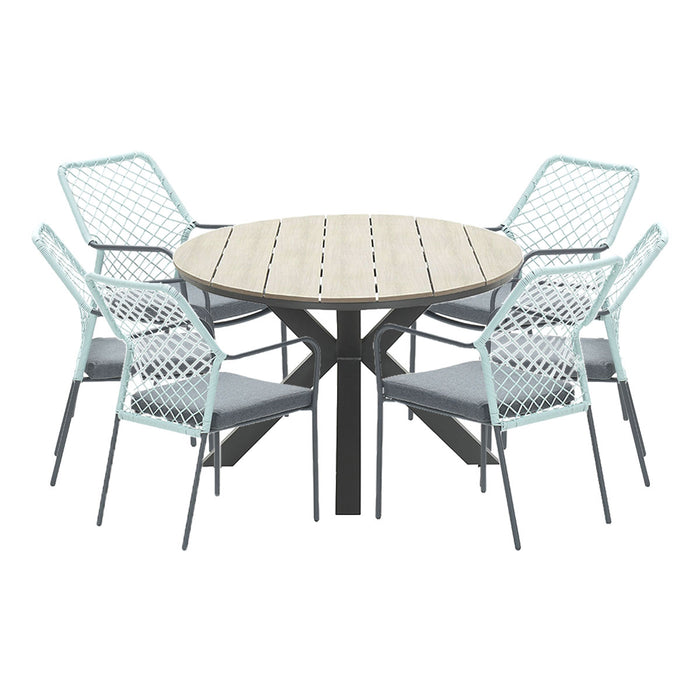 Garden Impressions Ross tuinset 7-delig z.groen-light teak look